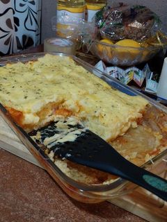 Una foto de Pastel de papa a la napolitana súper sencillo al igual que la empanada napolitana