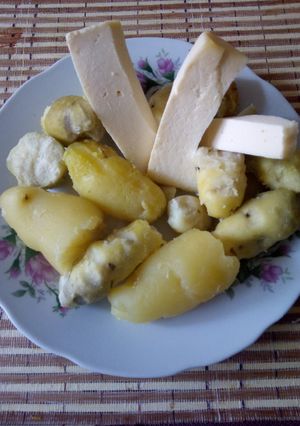 Una foto de Papa con queso