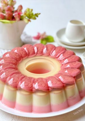 Foto resep Pudding Oreo Strawberry