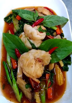 รูปของ กุ้งผัดขี้เมา