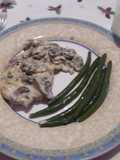 Pollo Relleno en salsa de champiñones