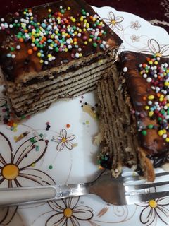 عکسی از دستور کیک یخچالی 🍰