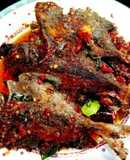 Bawal Hitam Sambal Daun Jeruk