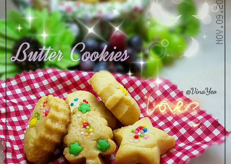 Bagaimana Membuat Butter Cookies 🍪(3Bahan saja) 😄 yang Bisa Manjain Lidah