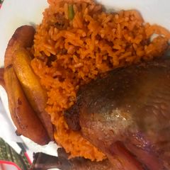 A picture of Jollof Rice.