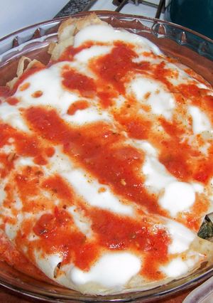 Una foto de Canelones de carne y verdura