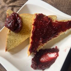 A picture of Hibiscus 🌺 jam (zobo).