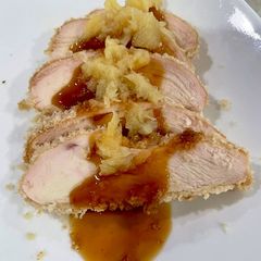 A picture of Panko-Crusted Pineapple Teriyaki Chicken Breasts.