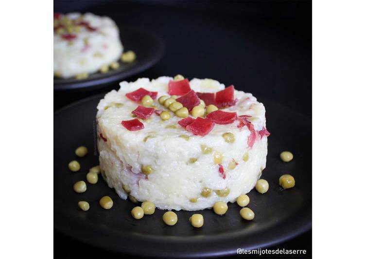 Risotto coppa et petits pois