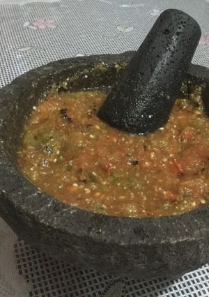 Una foto de Salsa de molcajete