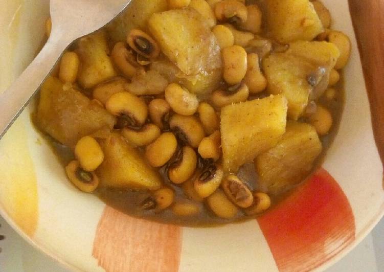 Easiest Way to Make Homemade Yam and beans porridge | Easy Recipe For Beginner