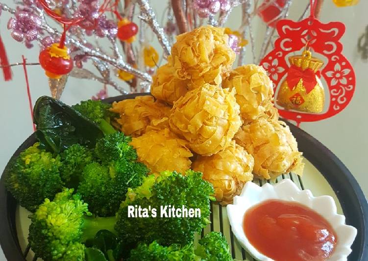 Bola Pangsit tahu vegetarian
