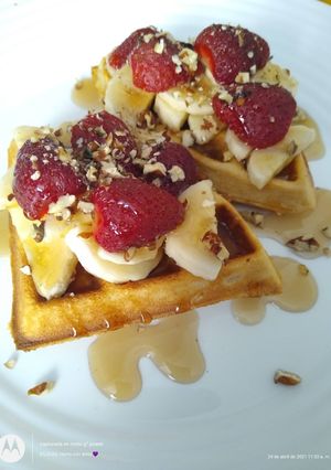 Una foto de Waffles dulces 🤤