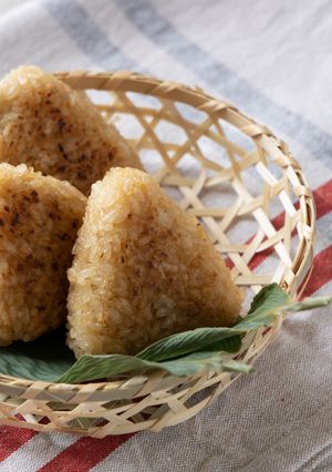 A picture of Japanese Yaki Onigiri (Grilled Rice Balls).