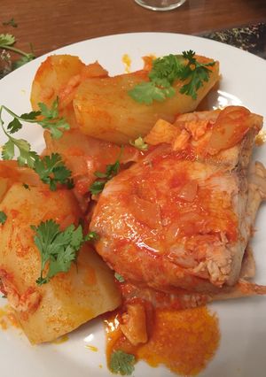 Una foto de Pescado a la gallega!!