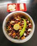 Kala chana masala chaat / Black chickpeas masala chaat
