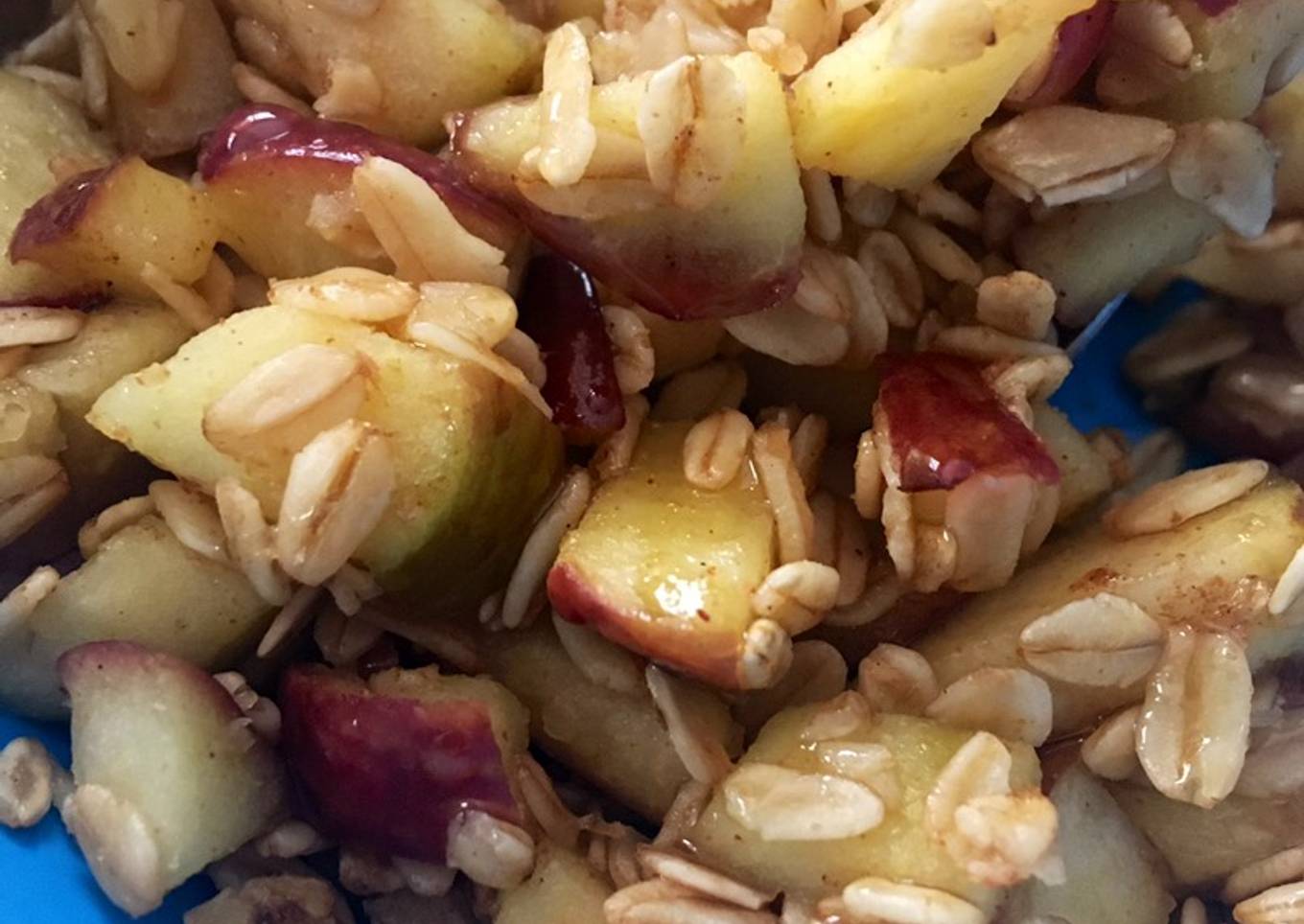 Postre de manzana y avena