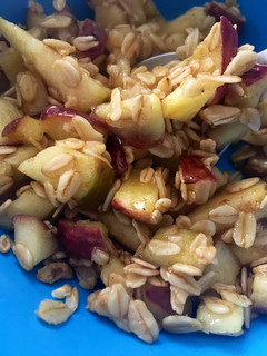 Una foto de Postre de manzana y avena