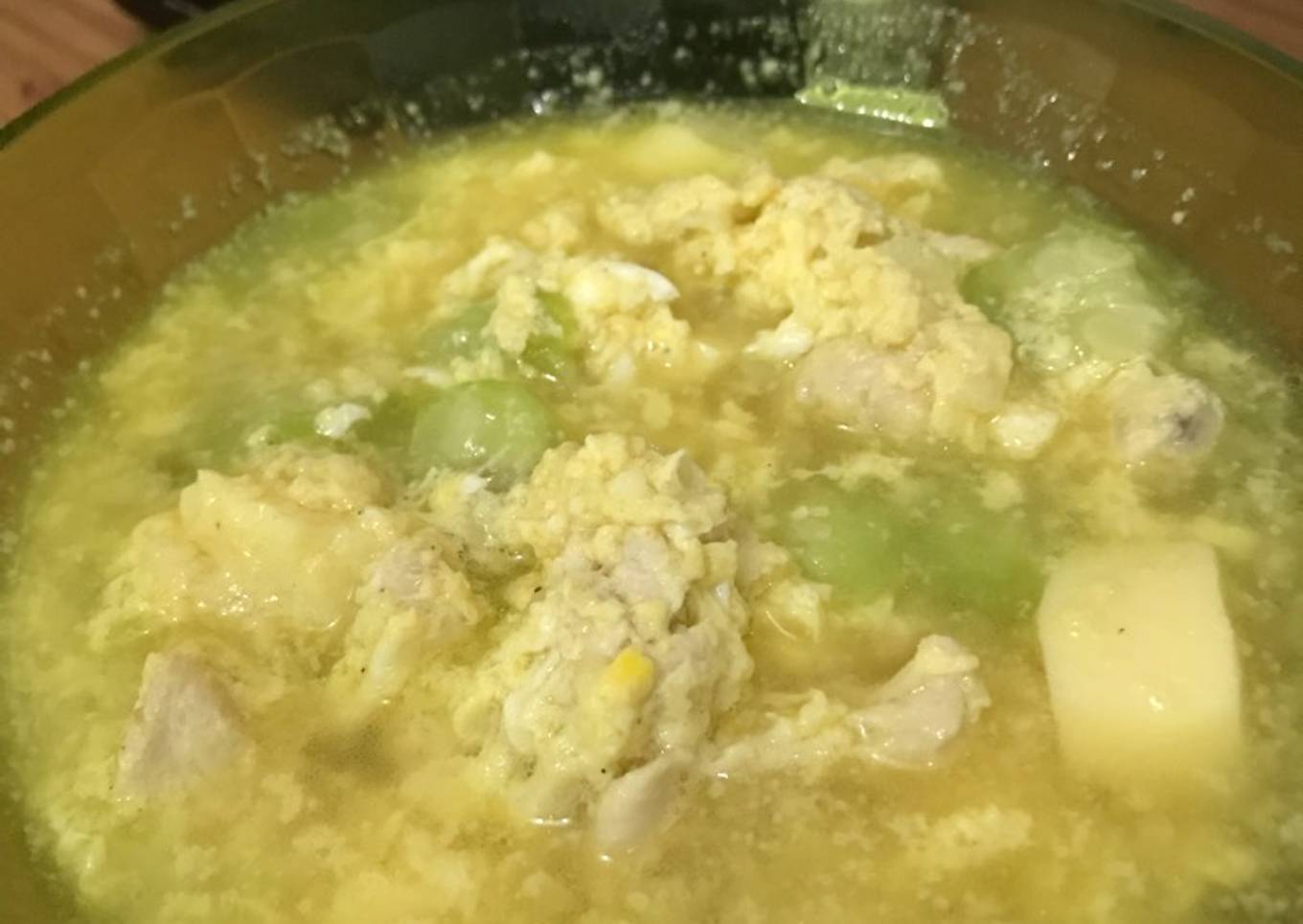 Mpasi 18 bulan sop oyong ayam tahu telur