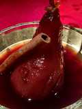 Pears in Beaujolais