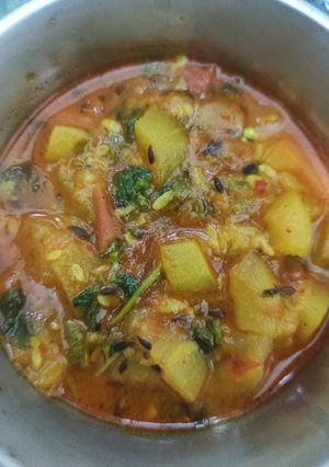 लौकी/ घीया की सब्ज़ी(lauki / ghiya ki sabzi recipe in hindi) रेसिपी मुख्य फोटो