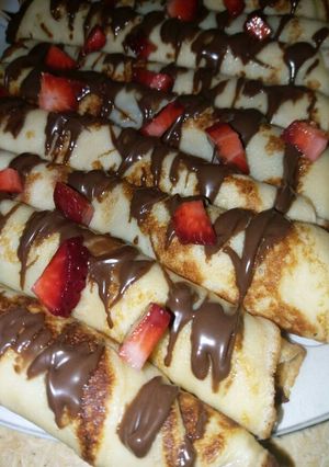 صورة لوصفة كريب فراوله 🍓
