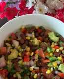 Protein-rich kidney bean salad loaded with Mexican flavors …!!