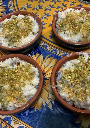 Une photo de Riz au lait, épices et fruits secs