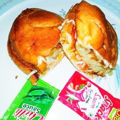 Aloo tikki burger A picture of Aloo tikki burger.