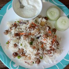 A picture of Soy Chunka Pulao.