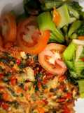 7. Tumis sawi pahit dan telur cabek
