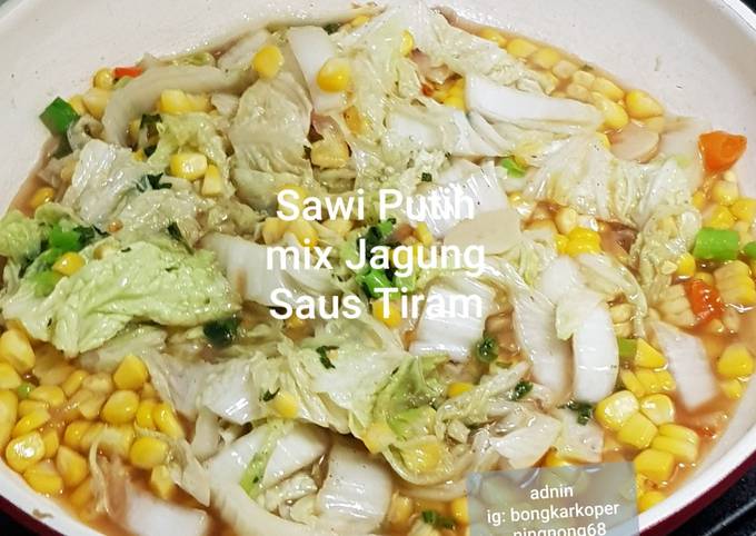 Resep Sawi Putih Mix Jagung Saus Tiram Oleh Adnin Ningnong Cookpad