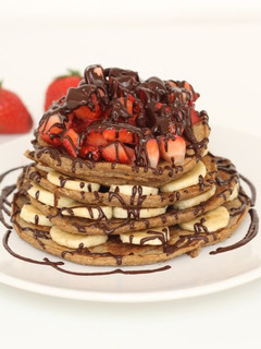 Una foto de Tortitas de fresas