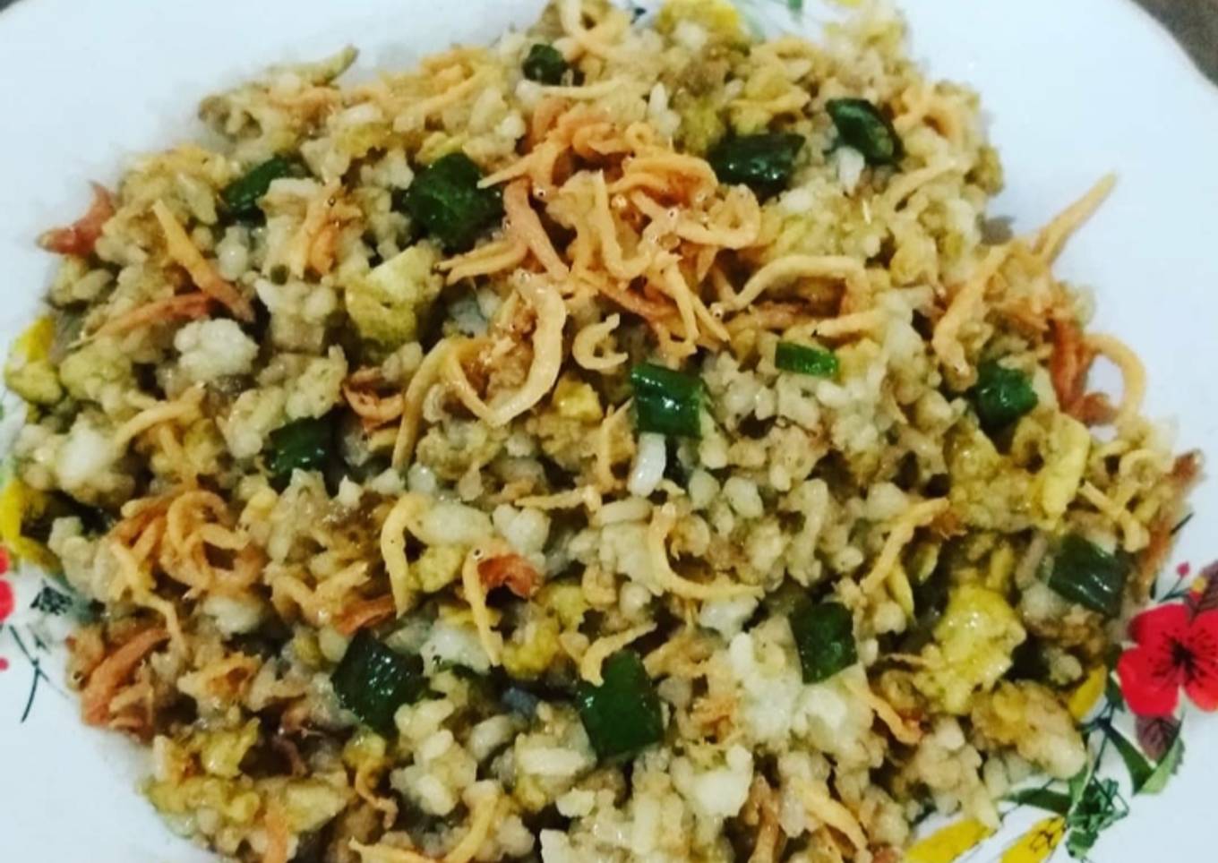 Nasi Goreng Teri Cabe Ijo (Anchovy Green Chili Fried Rice)