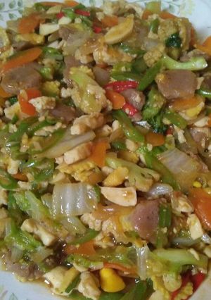 Foto resep Capcay putih telur dan bakso