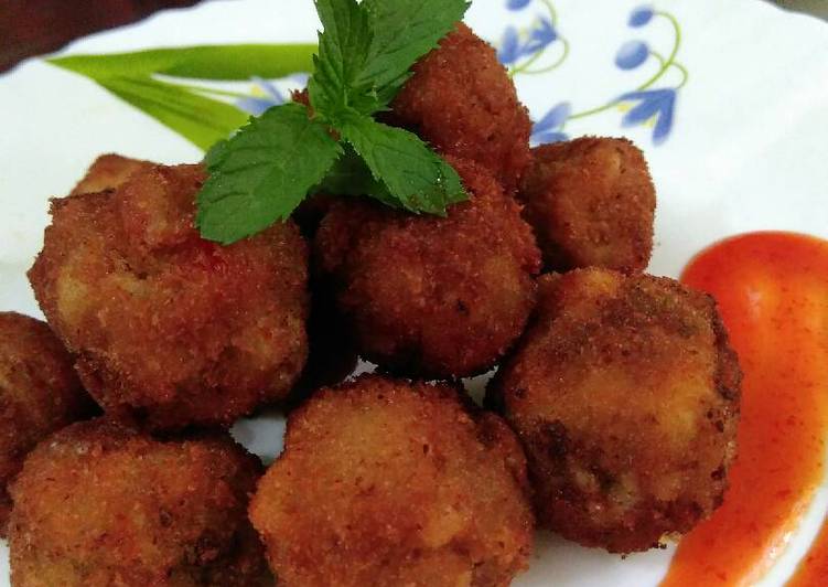 How to Prepare Perfect Stuffed cheesy mushroom balls