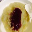 Dragon Fruit Jelly with Cheesy Sweet Potato Sauce Mpasi+