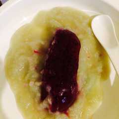 รูปของ Dragon Fruit Jelly with Cheesy Sweet Potato Sauce Mpasi+