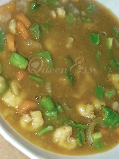 A picture of Simple shrimp soup.