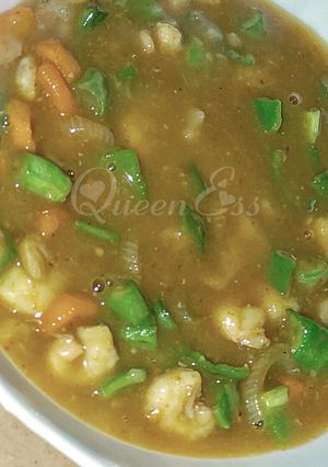 A picture of Simple shrimp soup.