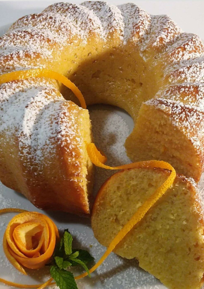 Una foto de Bizcocho de naranja