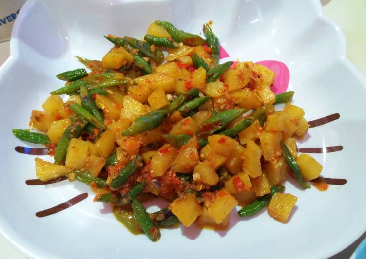 Sambal goreng kentang kacang panjang #bikinrmadhanberkesan