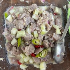 A picture of Kinilaw (Tuna Marinated in Vinegar).