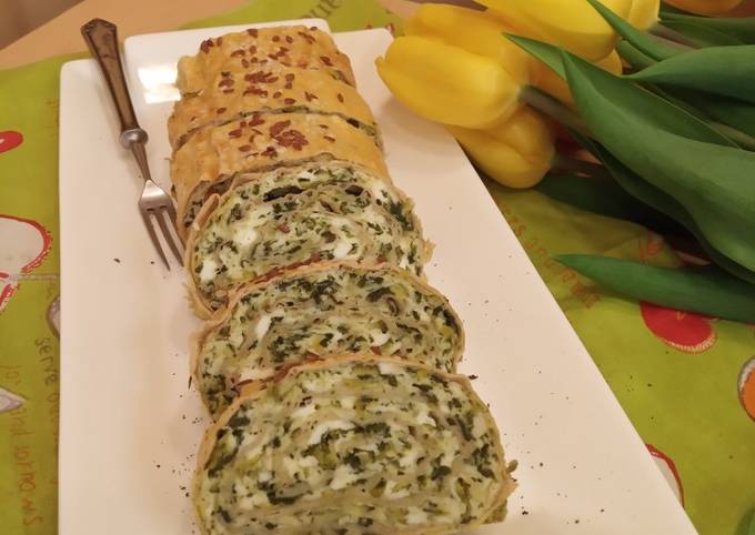 Пирог из лаваша с сыром и шпинатом простой рецепт пошаговый
