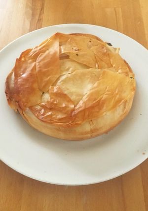 A picture of Spinach, Tofu and Filo Pie (Vegan!).