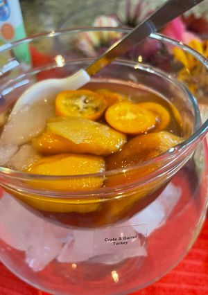 Hình của món Đào ngâm.