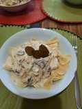 Fideos con crema especial receta única y deliciosa