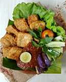 Tahu Tempe Kriuk Sambal Penyet