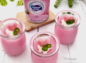 Foto resep Pinky silky puyo pudding