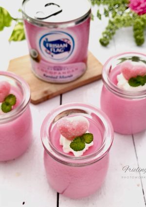 Foto resep Pinky silky puyo pudding